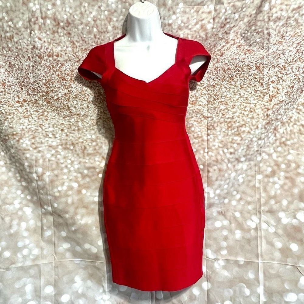 NWT cap sleeve red bandage dress by The Kewl Shop, size XS